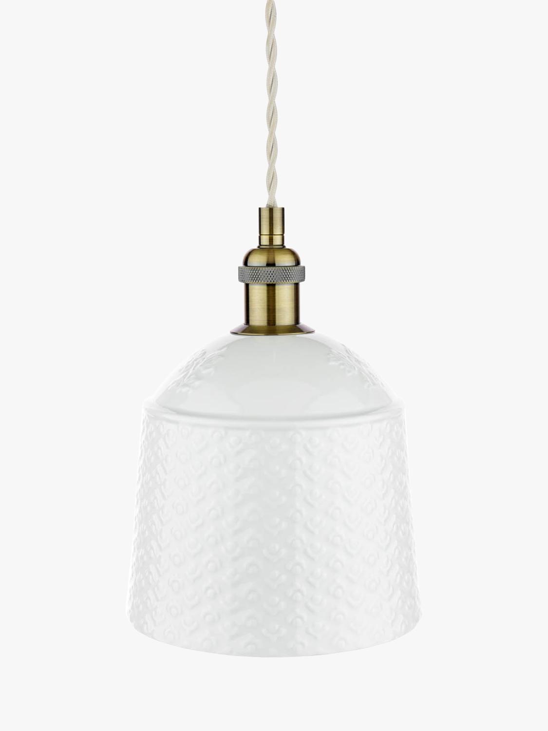 Laura Ashley porcelain pendant ceiling light set of 2 cream, UK version