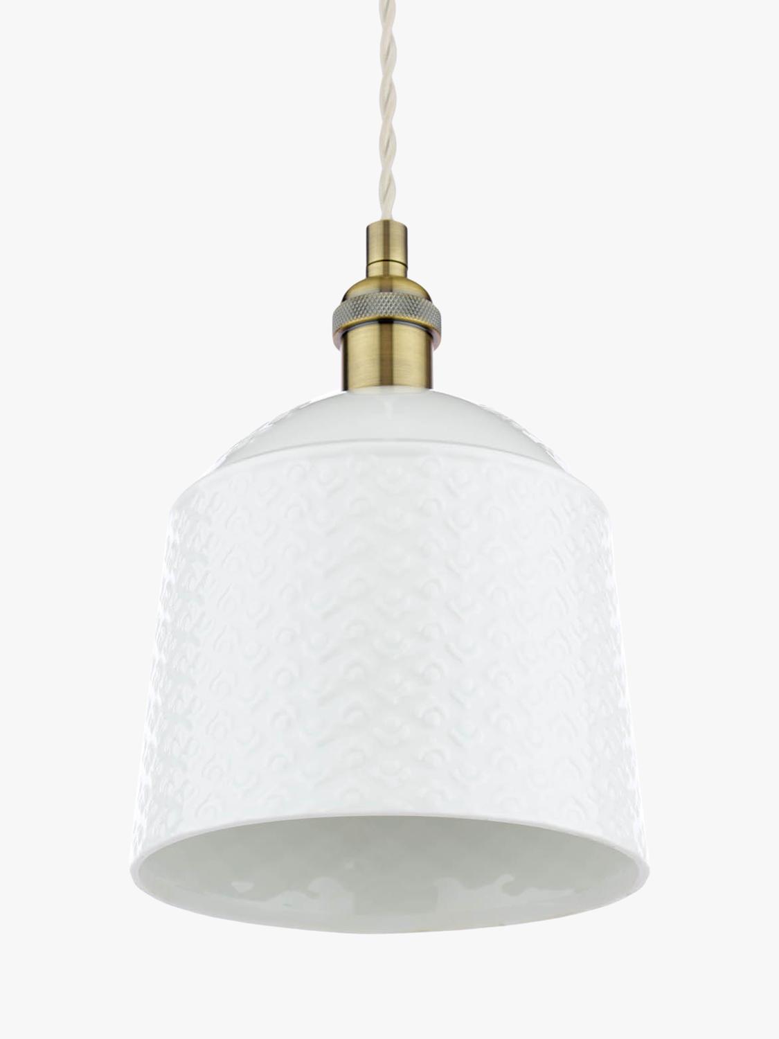 Laura Ashley porcelain pendant ceiling light set of 2 cream, UK version