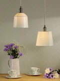 Laura Ashley porcelain pendant ceiling light set of 2 cream, UK version