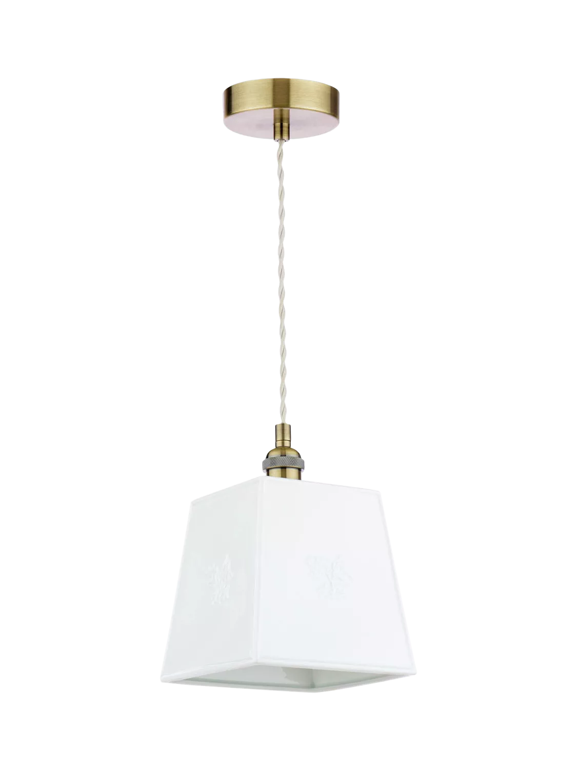 Laura Ashley square porcelain pendant ceiling light cream (British brand)