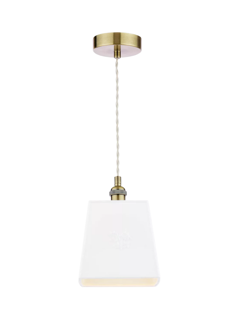 Laura Ashley square porcelain pendant ceiling light cream (British brand)