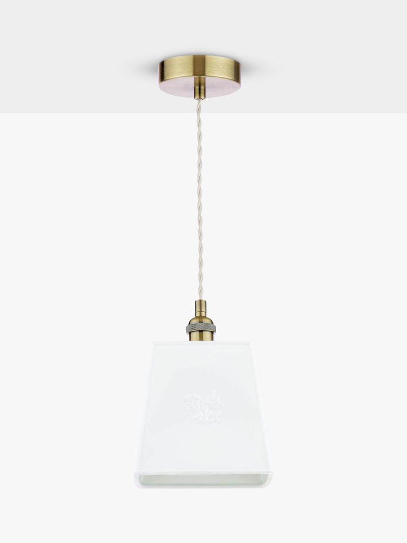 Laura Ashley square porcelain pendant ceiling light cream (British brand)