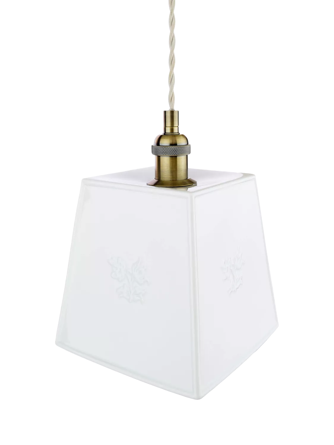 Laura Ashley square porcelain pendant ceiling light cream (British brand)