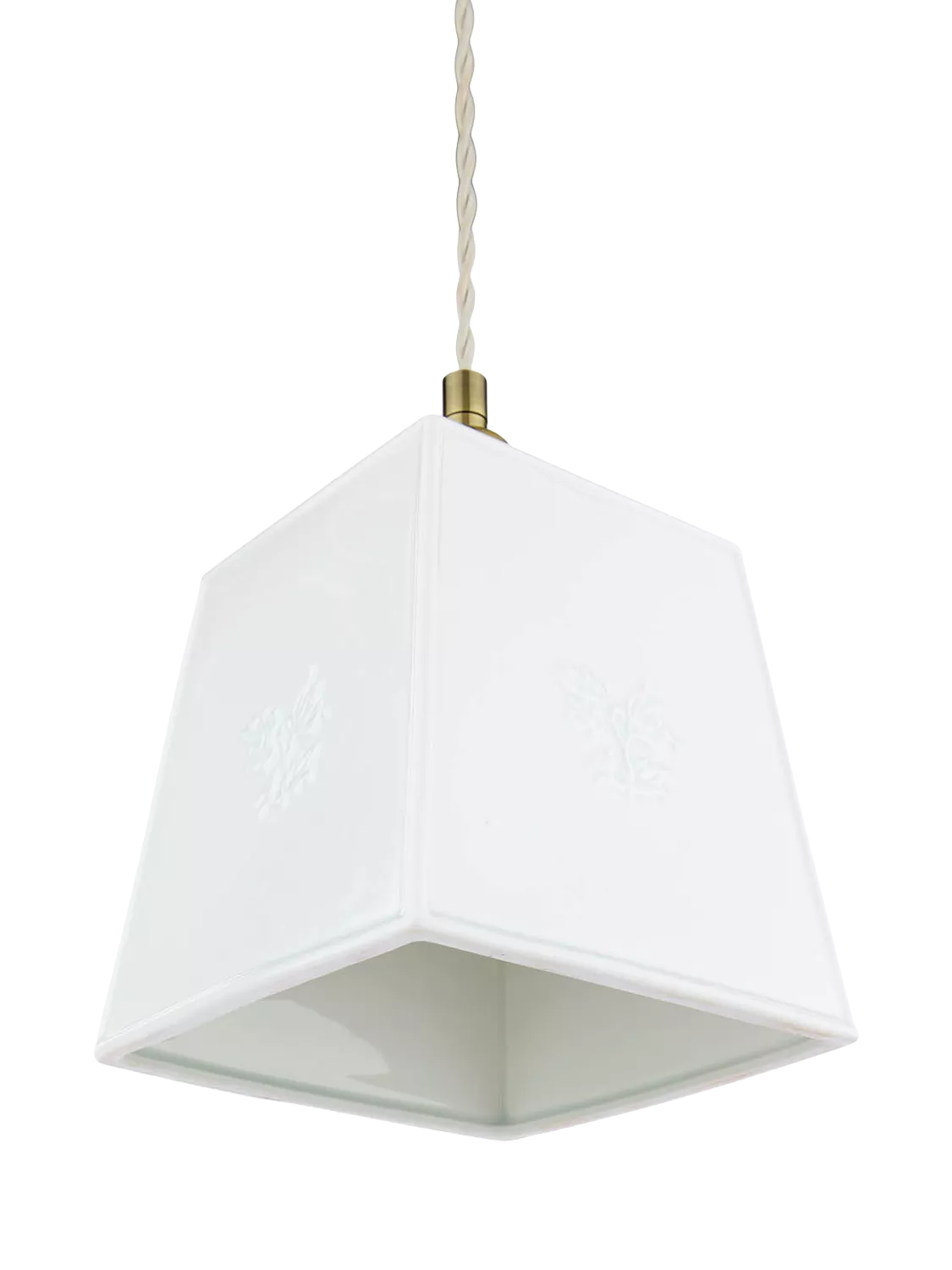 Laura Ashley square porcelain pendant ceiling light cream (British brand)