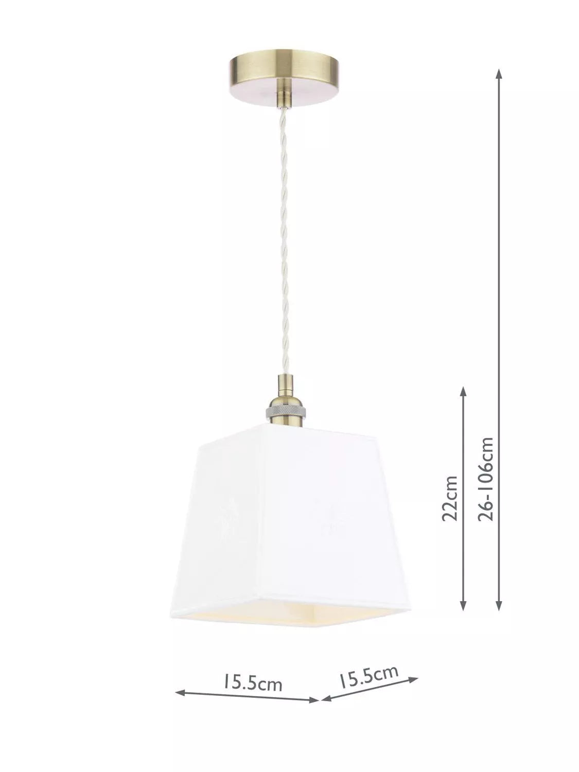 Laura Ashley square porcelain pendant ceiling light cream (British brand)
