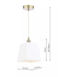 Laura Ashley square porcelain pendant ceiling light cream (British brand)
