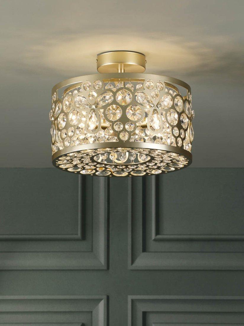 Laura Ashley Tilbrook flush ceiling light champagne (British brand)