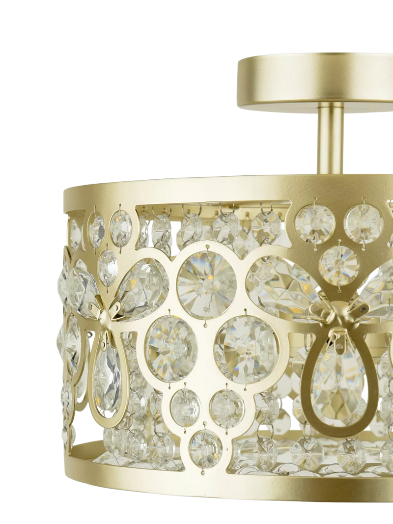 Laura Ashley Tilbrook flush ceiling light champagne (British brand)