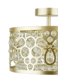 Laura Ashley Tilbrook flush ceiling light champagne (British brand)