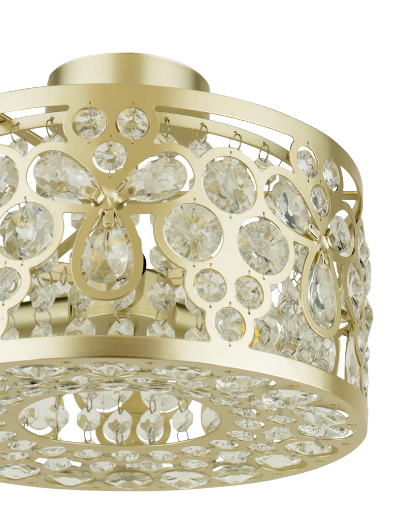 Laura Ashley Tilbrook flush ceiling light champagne (British brand)