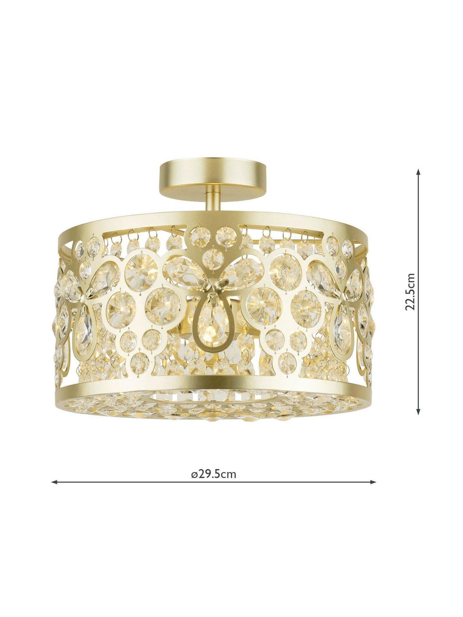 Laura Ashley Tilbrook flush ceiling light champagne (British brand)