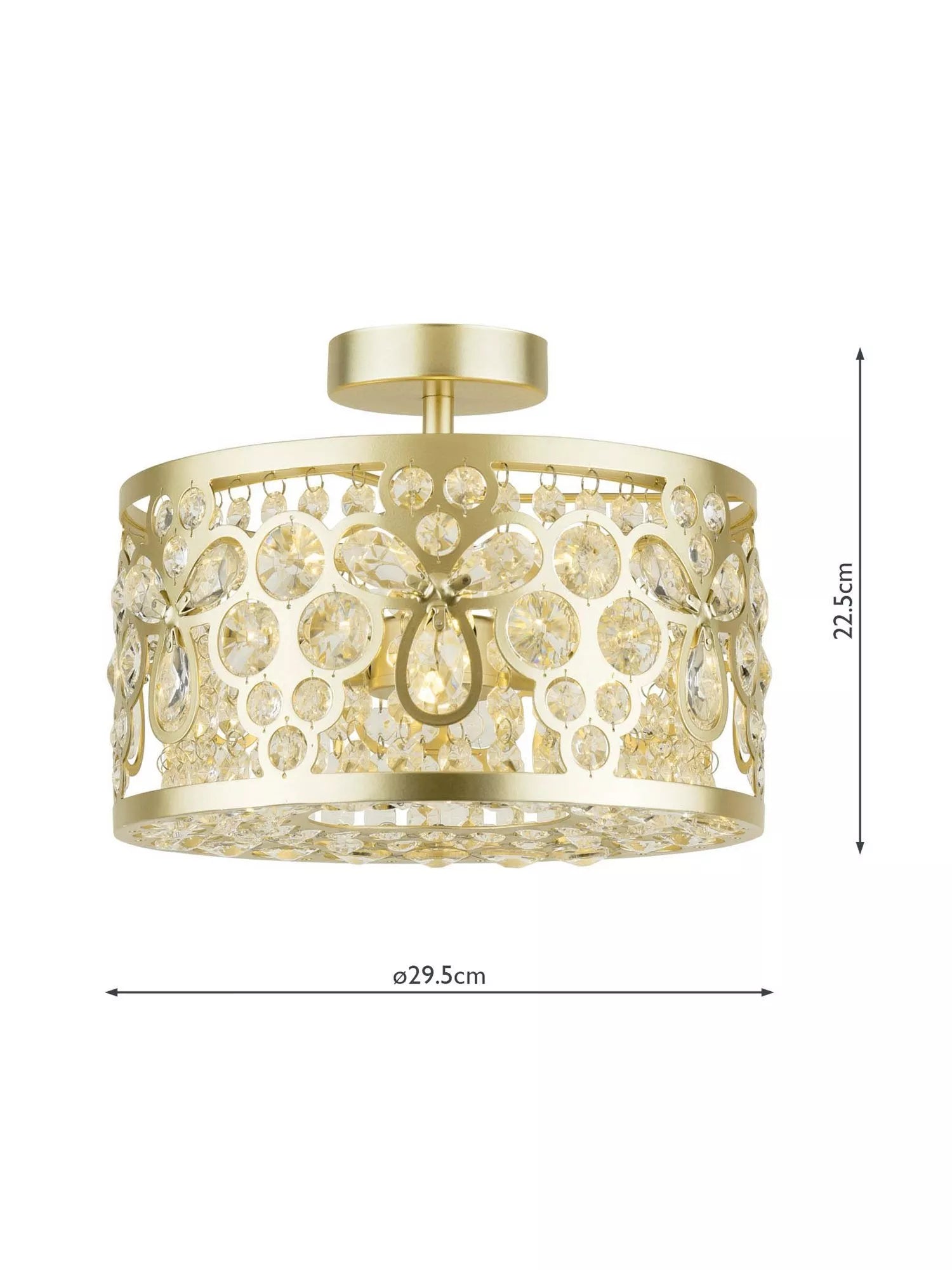 Laura Ashley Tilbrook flush ceiling light champagne (British brand)