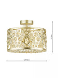 Laura Ashley Tilbrook flush ceiling light champagne (British brand)