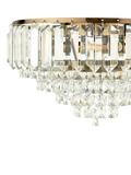 Laura Ashley Vienna crystal flush ceiling light antique brass, UK version