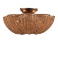Joules Braywick flush ceiling light natural rattan 35cm (British brand)