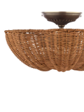 Joules Braywick flush ceiling light natural rattan 35cm (British brand)
