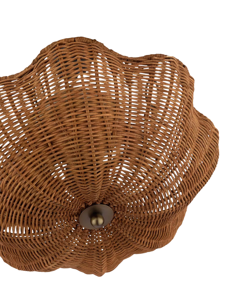 Joules Braywick flush ceiling light natural rattan 35cm (British brand)