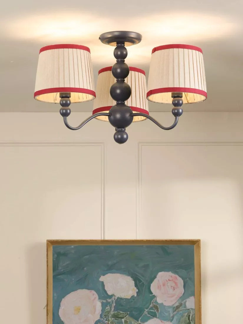 Joules Harewood semi flush ceiling light navy blue - British product