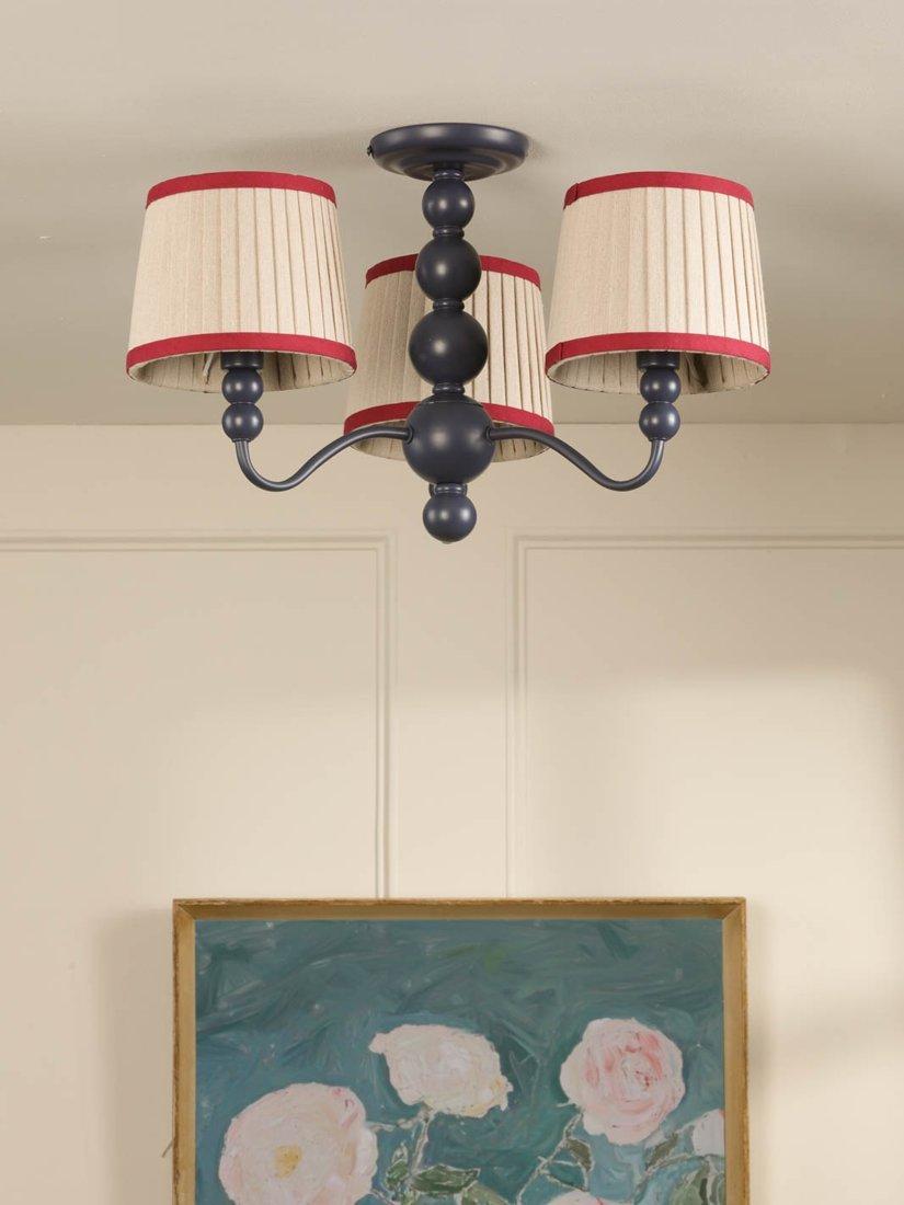 Joules Harewood semi flush ceiling light navy blue - British product