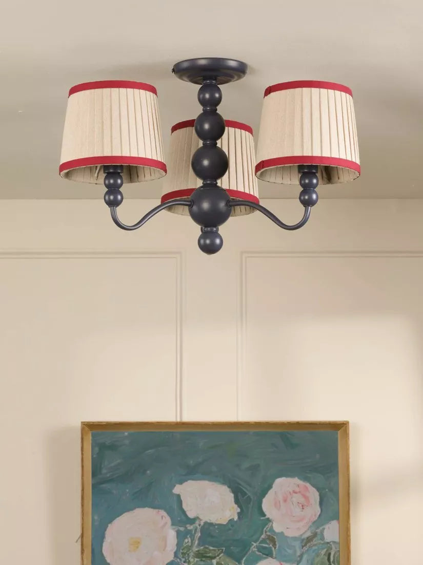 Joules Harewood semi flush ceiling light navy blue - British product