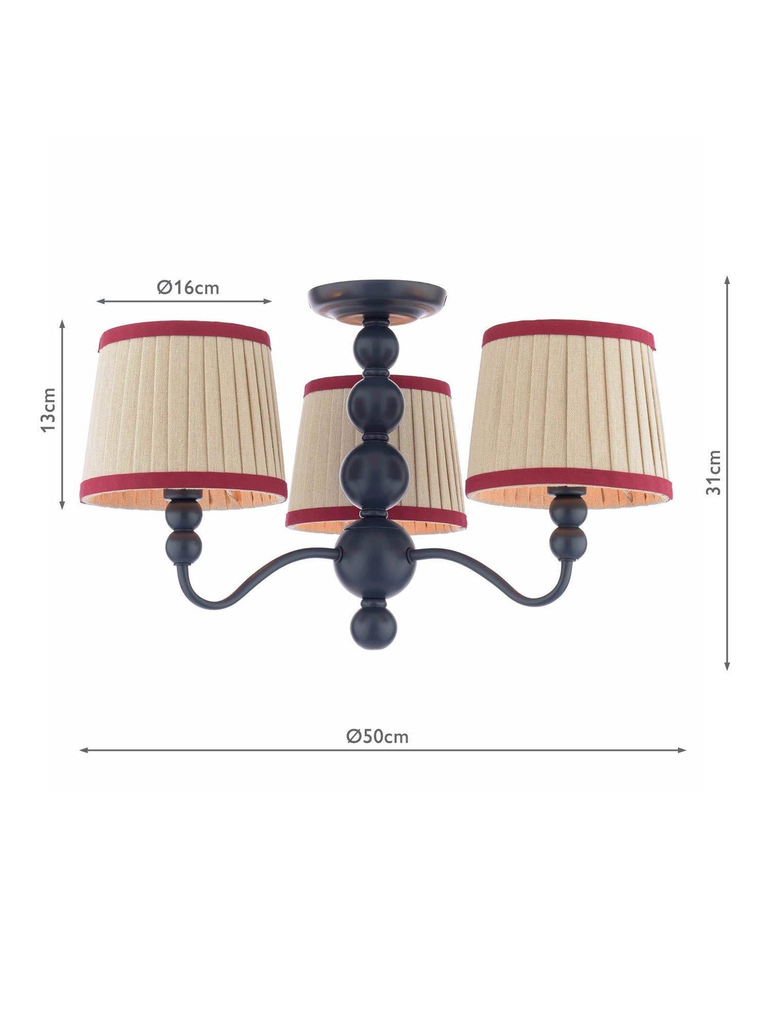 Joules Harewood semi flush ceiling light navy blue - British product