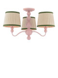 Joules Harewood 3 Arm Semi Flush Pendant Ceiling Light, Pink