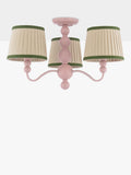 Joules Harewood pink 3-arm semi-flush ceiling light (British brand)