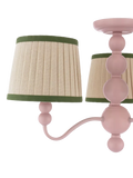Joules Harewood pink 3-arm semi-flush ceiling light (British brand)