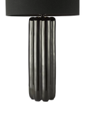 Där Hebron black glazed ceramic table lamp 58cm tall (British brand)