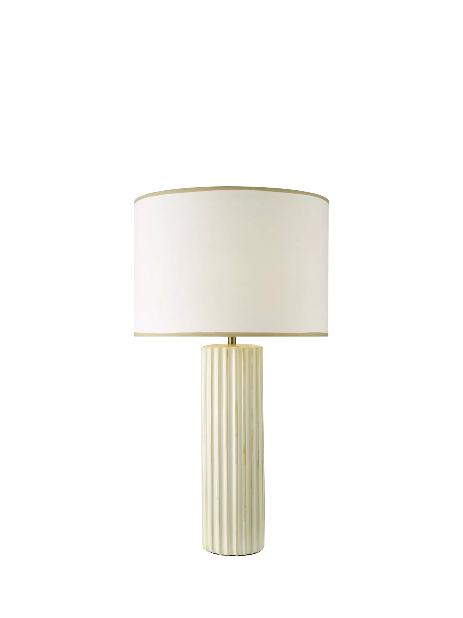 Där Idella Ceramic Column Base Table Lamp, Taupe