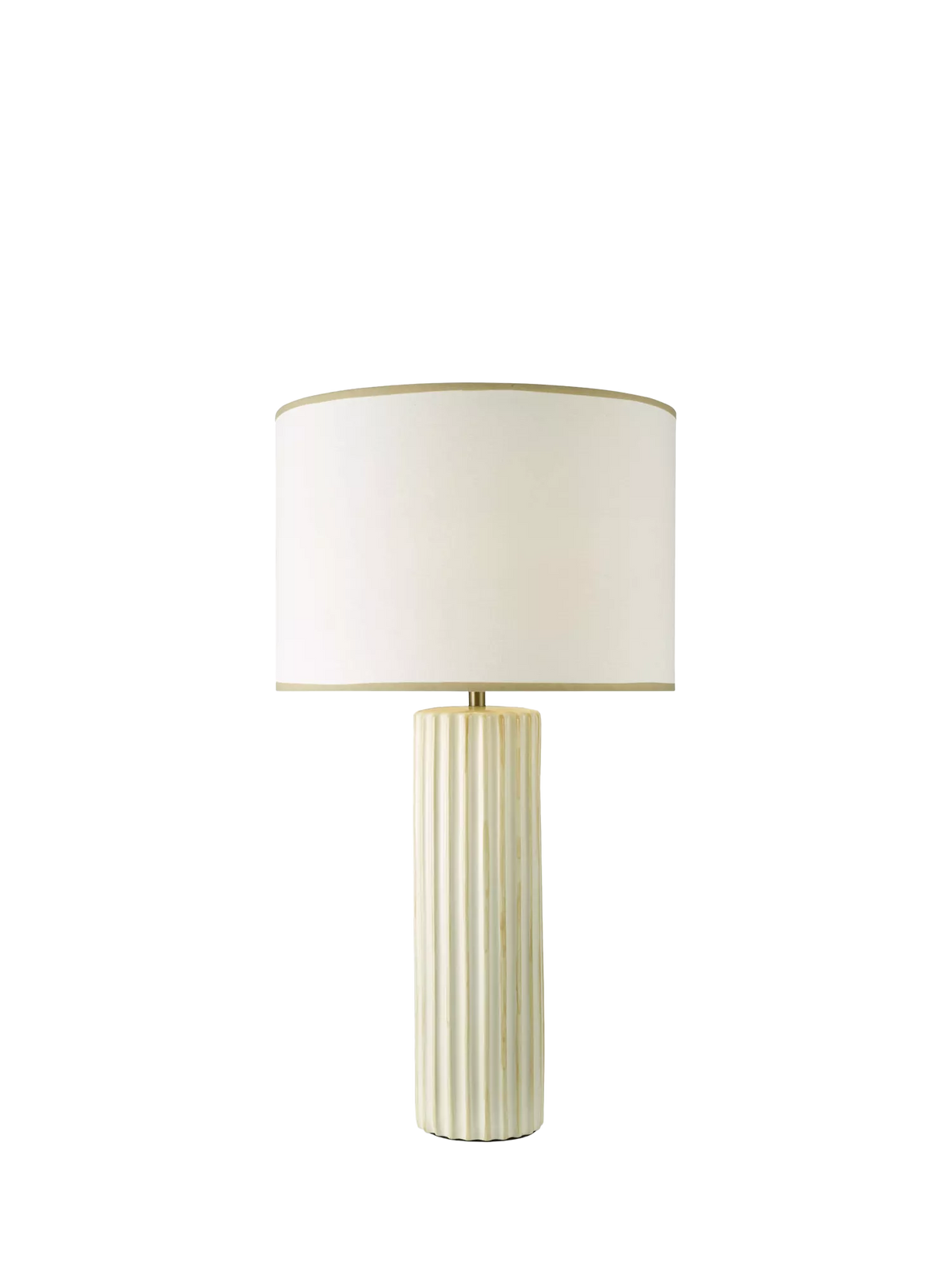 Där Idella Ceramic Column Base Table Lamp, Taupe