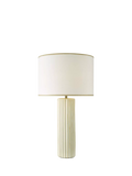 Där Idella Ceramic Column Base Table Lamp, Taupe