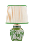 Laura Ashley Colwich green ceramic table lamp with linen shade - British product