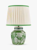 Laura Ashley Colwich green ceramic table lamp with linen shade - British product
