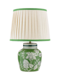 Laura Ashley Colwich green ceramic table lamp with linen shade - British product