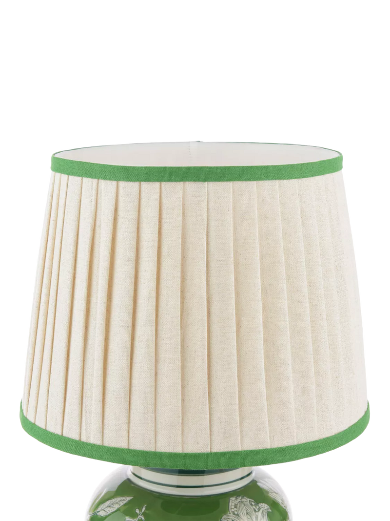 Laura Ashley Colwich green ceramic table lamp with linen shade - British product
