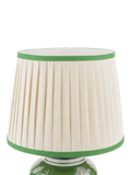 Laura Ashley Colwich green ceramic table lamp with linen shade - British product