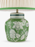Laura Ashley Colwich green ceramic table lamp with linen shade - British product