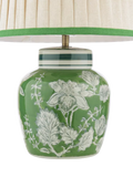 Laura Ashley Colwich green ceramic table lamp with linen shade - British product