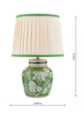Laura Ashley Colwich green ceramic table lamp with linen shade - British product