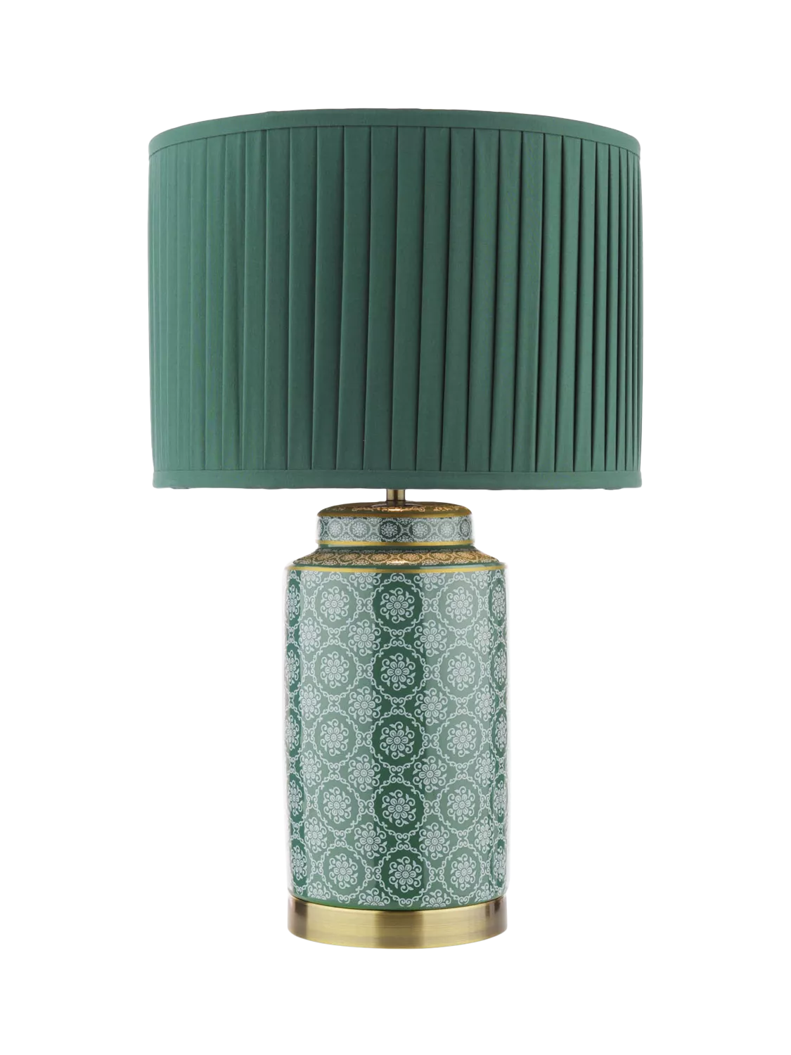 Laura Ashley Knipton Ceramic Base Table Lamp, Green