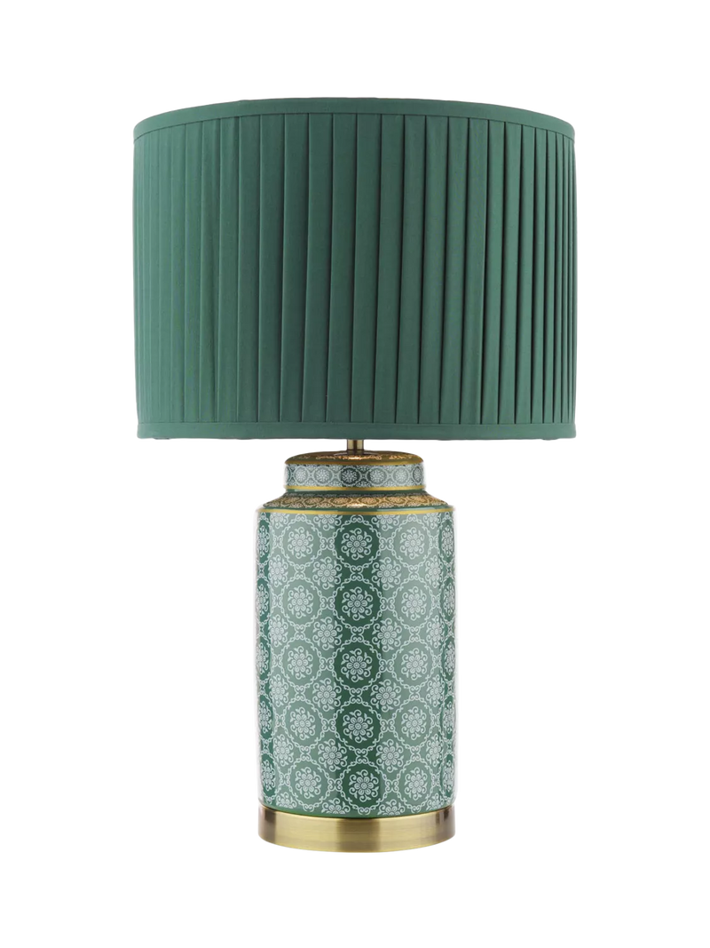 Laura Ashley Knipton Ceramic Base Table Lamp, Green