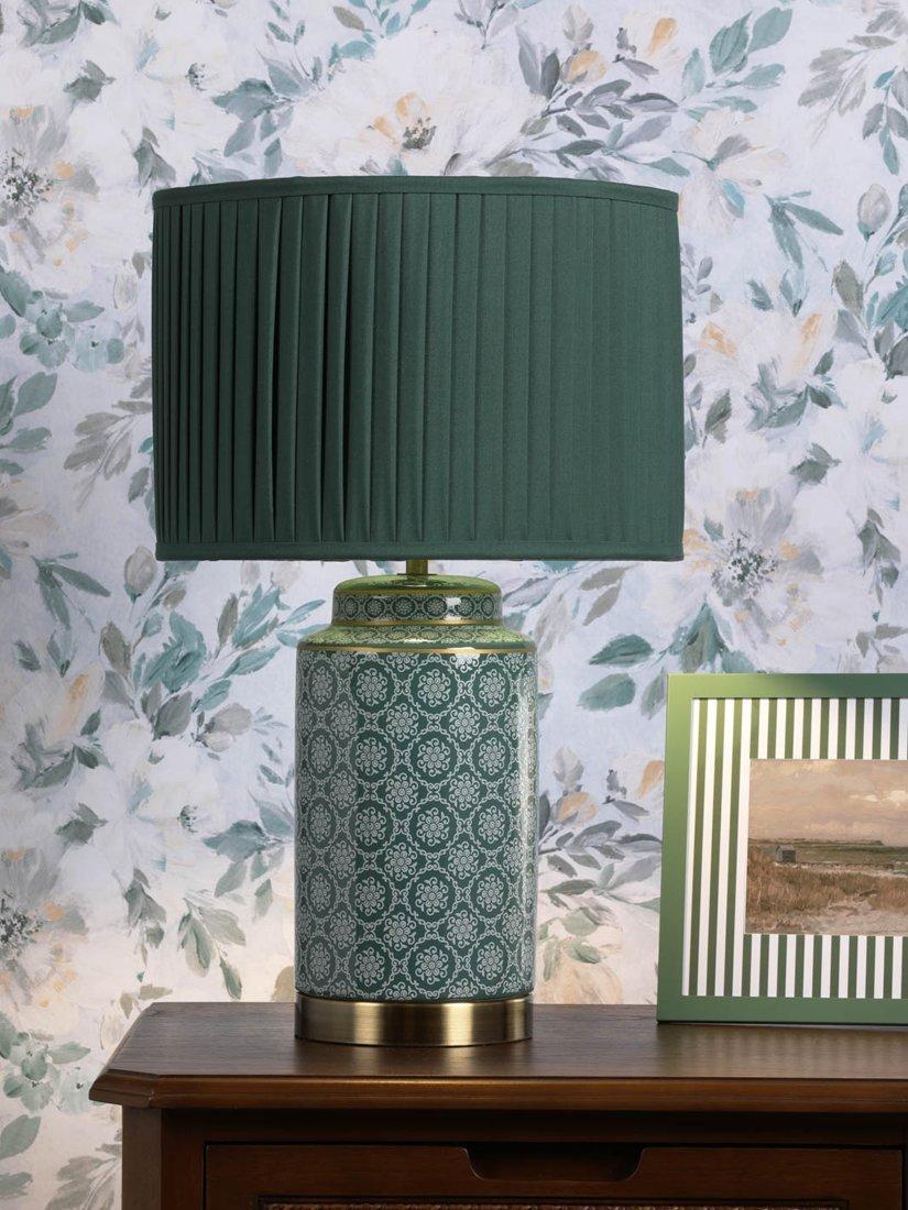 Laura Ashley Knipton table lamp green ceramic base (British brand)