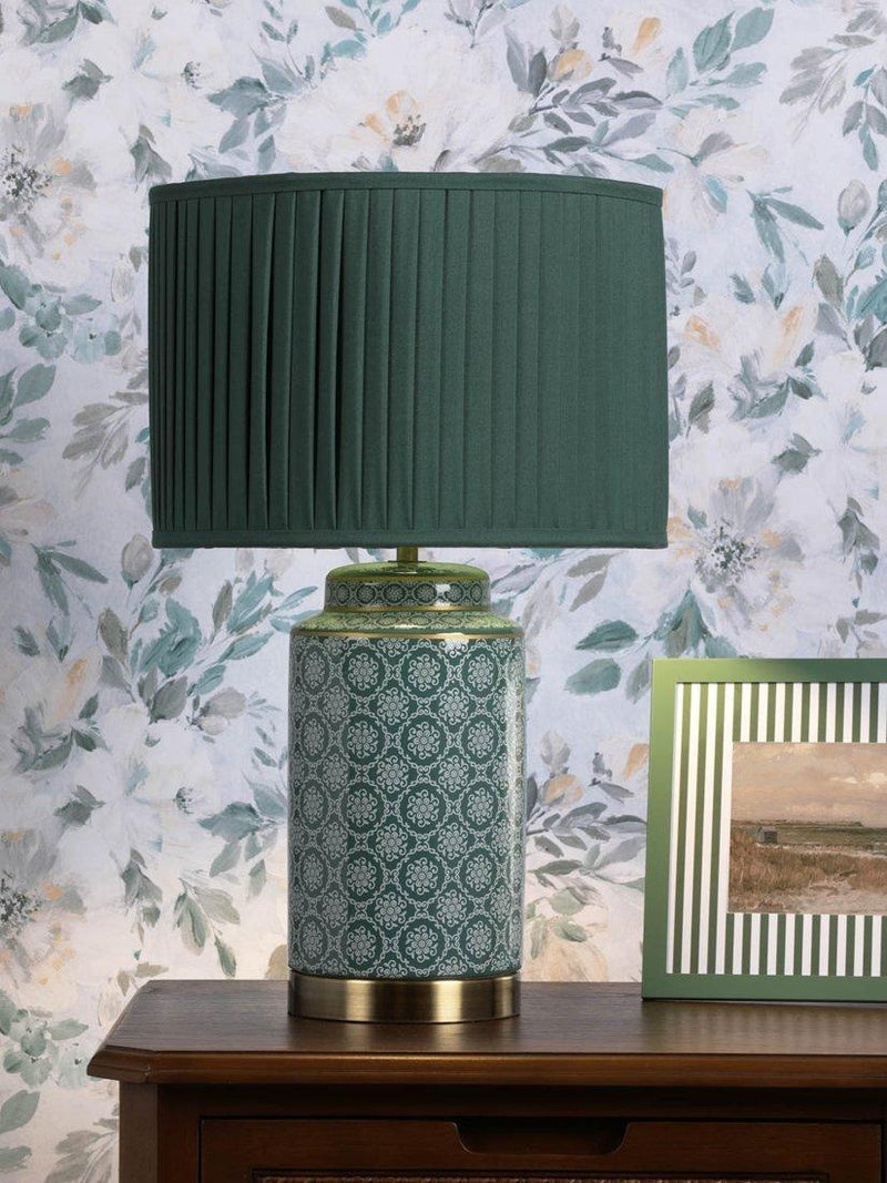 Laura Ashley Knipton table lamp green ceramic base (British brand)