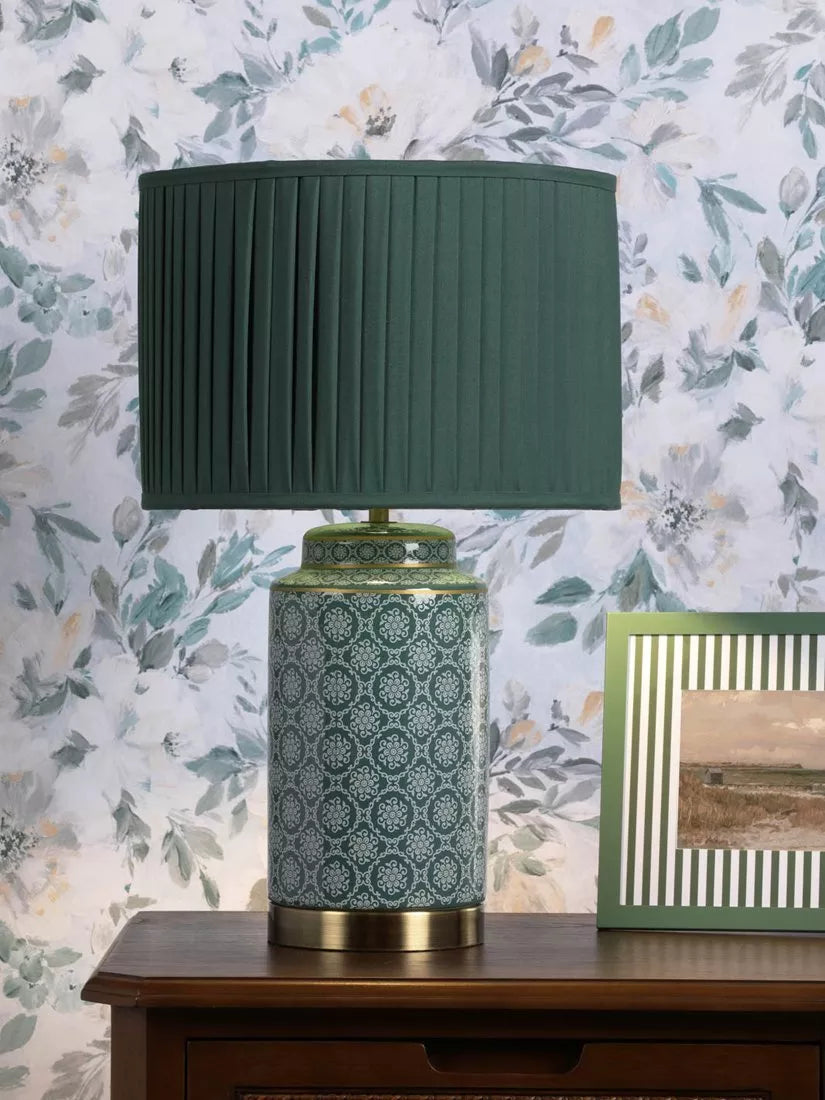 Laura Ashley Knipton table lamp green ceramic base (British brand)