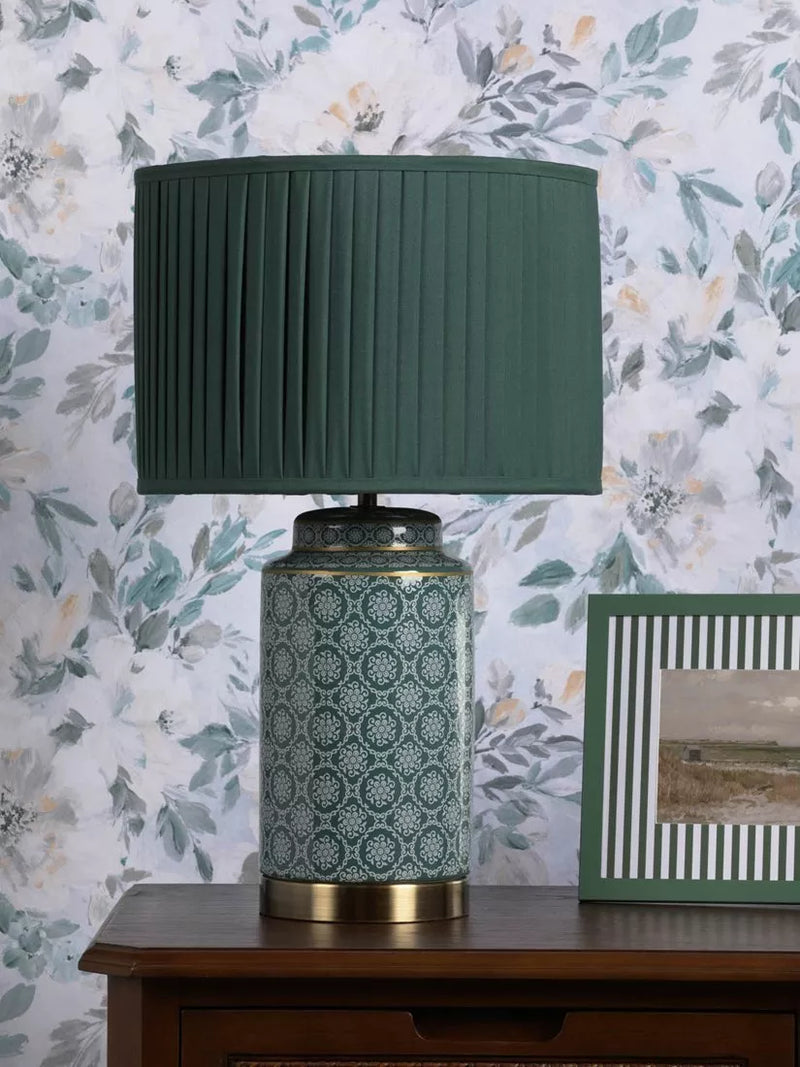 Laura Ashley Knipton table lamp green ceramic base (British brand)