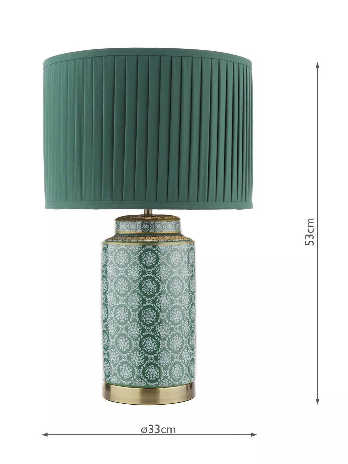 Laura Ashley Knipton table lamp green ceramic base (British brand)