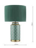 Laura Ashley Knipton table lamp green ceramic base (British brand)