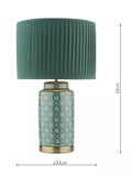 Laura Ashley Knipton table lamp green ceramic base (British brand)