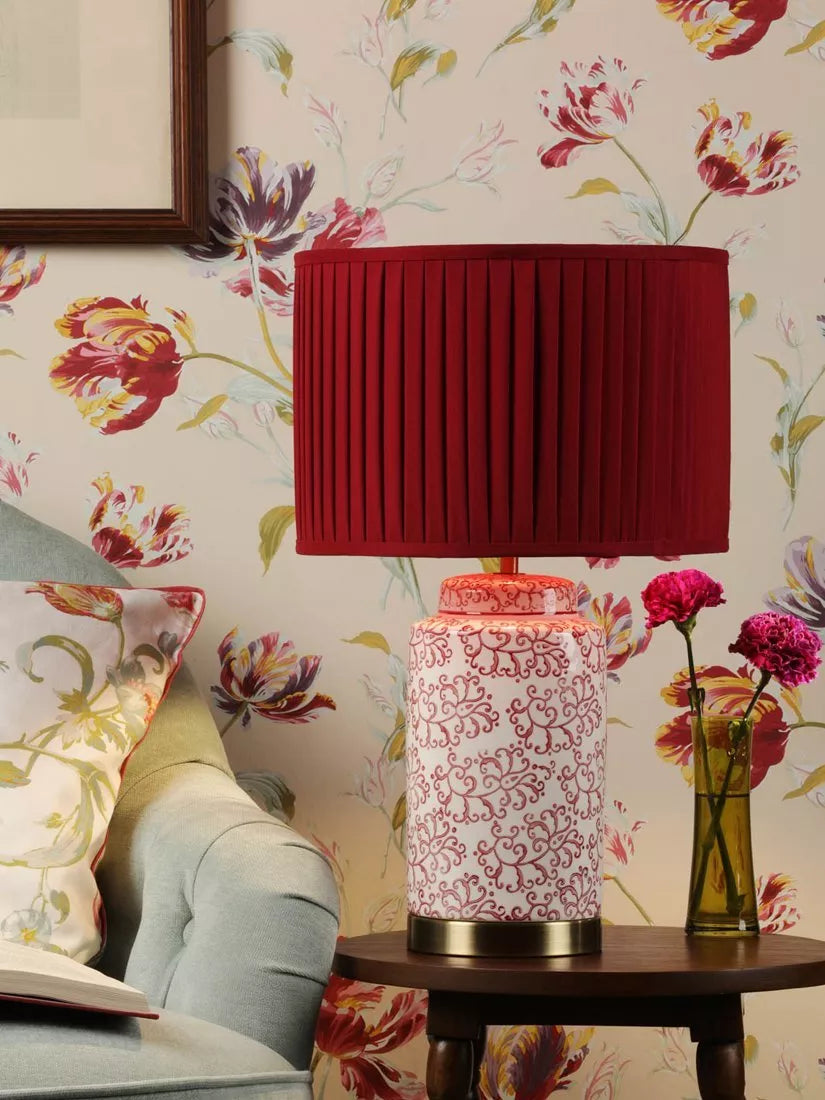 Laura Ashley Knipton table lamp ruby ceramic base, UK version